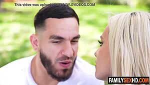 Fat ass teen eagerly fucks stepbrother hard