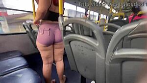 brazilian guy sneaks maid home she blows him wild on bus