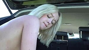 Pretty blonde Eva Barbie gapes outdoor on Leo Casanova's monster cock ass to mouth deep