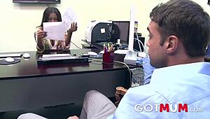 Milf Candice Fucks Him Hard at Work Slut Office Bang
