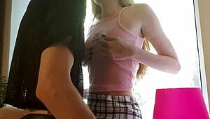 she practices her kegel exercises with pussy love in amateur cosplay outdoors
