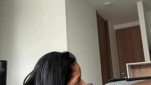 Sloppy Blowjob From Braces Teen To Stepbro's Monster Cock!