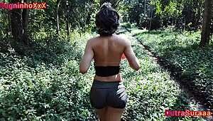 stepdad fucks my tight 18+ latina ass hard in woods best moments tan lines