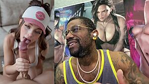 Punk Rock Girl Swallows Huge Bukkake Cum Load