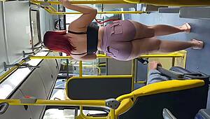 brazilian guy sneaks maid home she blows him wild on bus
