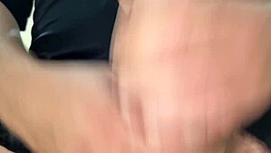 guy strokes hard cock solo to cum release