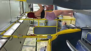 brazilian guy sneaks maid home she blows him wild on bus