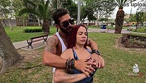 riding this colombian milf's huge tits during yoga! monster cock deep!