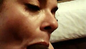 dirty latina slurps massive black cock in hungry sucking frenzy