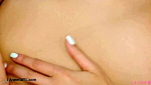 super cute petite brunette teen strips sexy on sofa during daddy's casting photoshoot