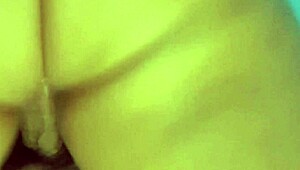 she dominates my huge gaping pussy with her monster cock so rough