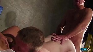 this asian babe's massage turns into wild group foreplay with blowbang and rough banging