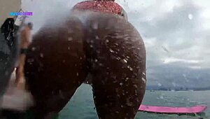 on carnival's last day i fuck the stud with cabin wide open for everyone to watch my huge ass