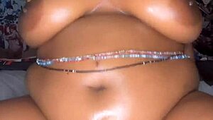 Oiled BBW Pounds Huge Black Cock!