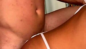 belinha's tight ass gets wrecked in brutal dp by muscular studs while hubby's watching