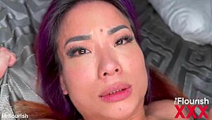 hot asian milf wife katie lin squirts wildly on massive black cock interracial