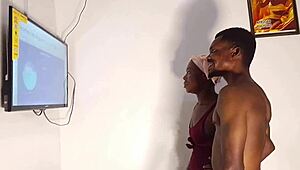 stepsister needs pussy oiled for quick missionary fuck instead of tv