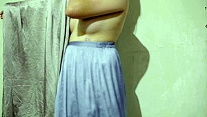 smooth indonesian babe with huge ass tries new satin skirt flashing her wet pussy bokep style