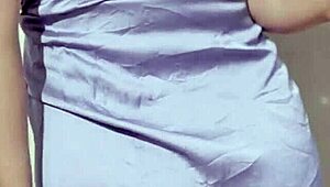 smooth indonesian babe with huge ass tries new satin skirt flashing her wet pussy bokep style