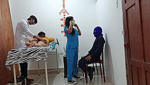 intense foursome thrills patients fucking in doctor's office roleplay