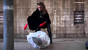 Nurse rosie squirms under mistress april's electro piercing pussy torment