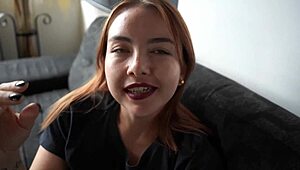 wild latina maid in lingerie loses it in steamy threesome orgy