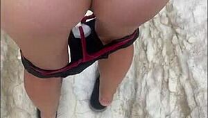 imagine fucking this skinny blonde slut on hiking trail pov