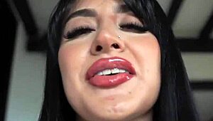 wild latina maid in lingerie loses it in steamy threesome orgy