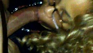 ebony milf squirts while deepthroating my cock on pov camera? 