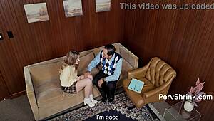 therapy session turns thrill as forbidden teen rides stepdaddy cowgirl