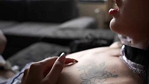 wild latina maid in lingerie loses it in steamy threesome orgy