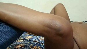 tamil housewife teases with banana before hot dorm sex