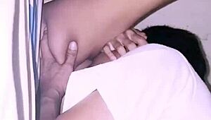 Girlfriend bends over homemade licks pussy before taking cock doggystyle orgasm