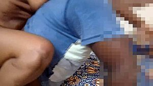 tamil housewife teases with banana before hot dorm sex