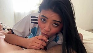 argentinian footballer teen sucks monster cock before game