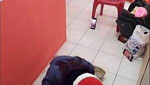 i film my ass in empty hospital corridor on christmas eve so horny for boyfriend