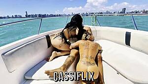 i love going nude at sea so fucked on boat with huge cock riding cum fill