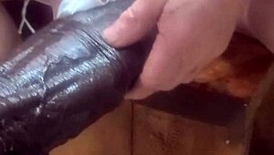 Huge Hankeys Dildos Pound Relentlessly on Fucking Machine