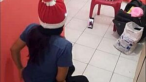 i film my ass in empty hospital corridor on christmas eve so horny for boyfriend