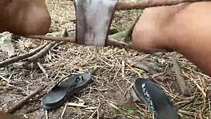 this afternoon after school i snuck to the woods to finger my juicy swollen pussy alone haha hope someone finds my wet gaping hole and helps me cum hard 😏🔥💦