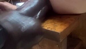Huge Hankeys Dildos Pound Relentlessly on Fucking Machine