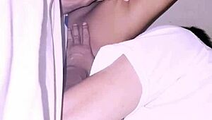 Girlfriend bends over homemade licks pussy before taking cock doggystyle orgasm