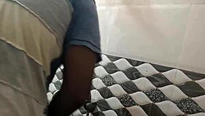 tamil housewife teases with banana before hot dorm sex