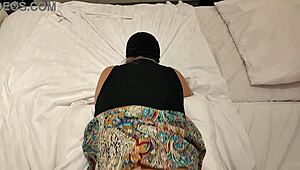 big ass stepmom in hijab bonds with stepson