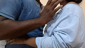 tamil housewife teases with banana before hot dorm sex