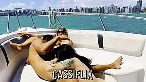i love going nude at sea so fucked on boat with huge cock riding cum fill
