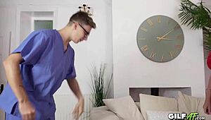 granny skyler squirts as she takes thick facial cream