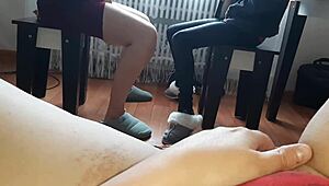 Listen to our dripping wet pussies as we orgasm and creampie together in lesbian threesome bliss