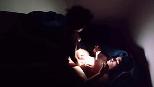 I surprise my sexy Colombian step-uncle with midnight bed fuck on cam