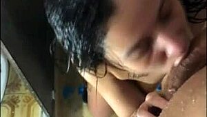 i devoured my girlfriend's hot pussy in shower homemade cum mouth explosion